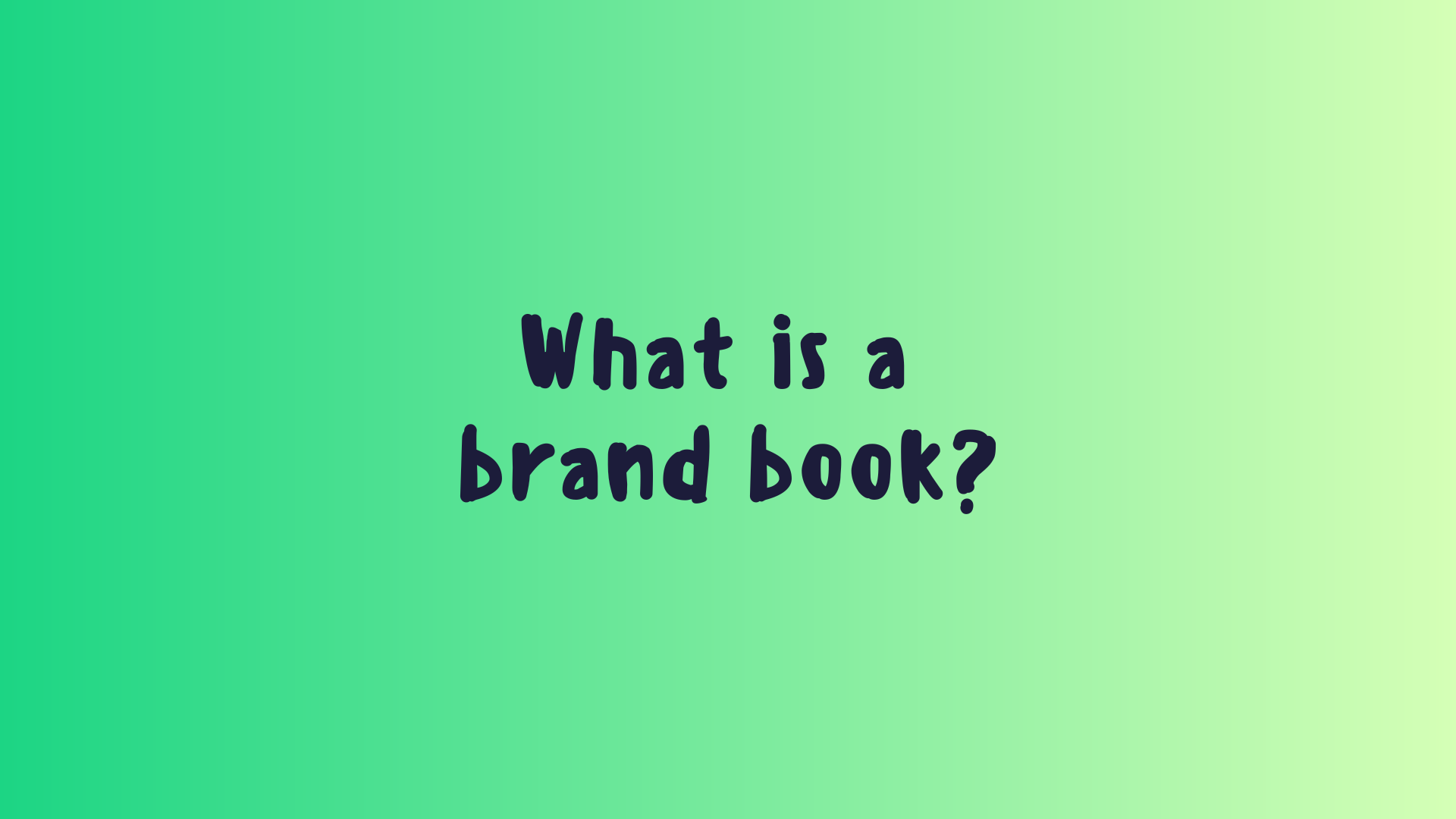 What is a brand book?